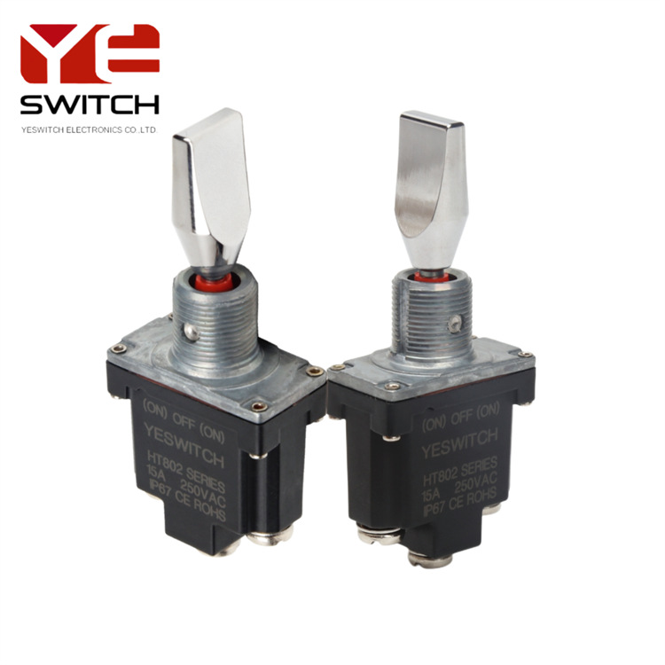 IP68密封防水大电流摇臂开关 机械设备用拨动开关 防破坏钮子开关