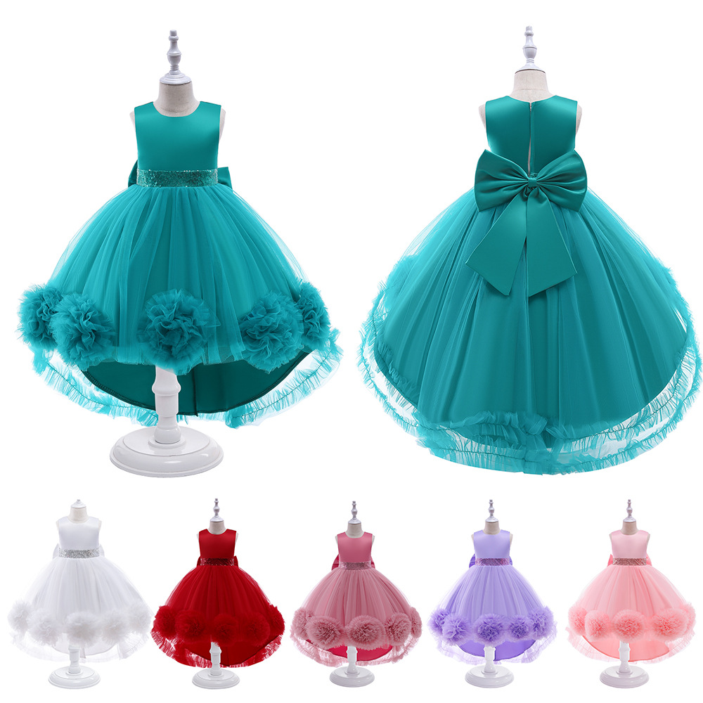 AliExpress princesa vestido de pasarela vestido de malla de flores mullido vestido de ropa de rendimiento de piano trailing