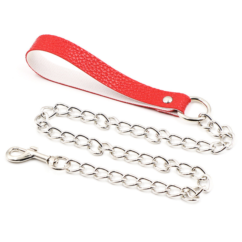 久爱sm批发乳夹女性情趣用品另类情趣PU项圈金属情趣乳夹项链成人|ms