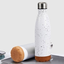 304不銹鋼雙層真空軟木底可樂瓶保溫杯便攜戶外運動水瓶禮品批發