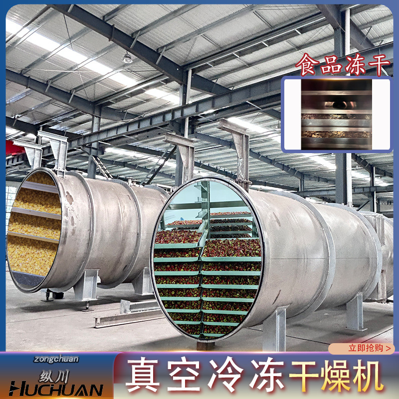 100平方果蔬真空冷冻干燥机  谷类冻干设备  水产品冻干机