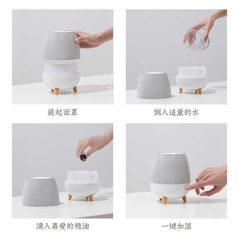 Humidificador ultrasónico con aromaterapia para hogar y oficina