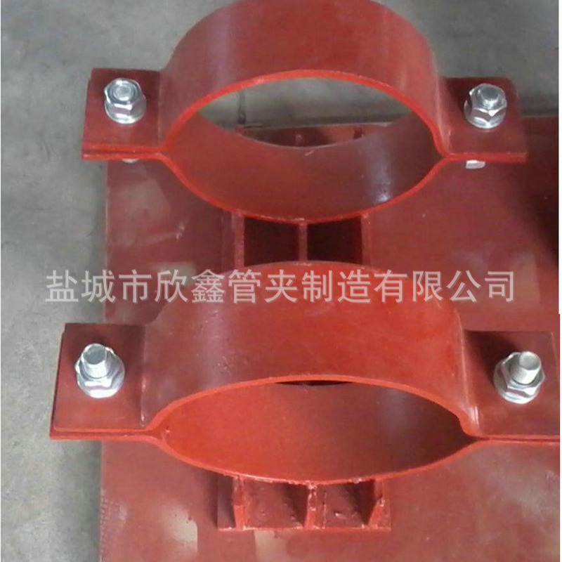 厂家供应抱箍卡箍双螺栓管夹支吊架用扁钢镀锌管夹薄型扁钢管夹