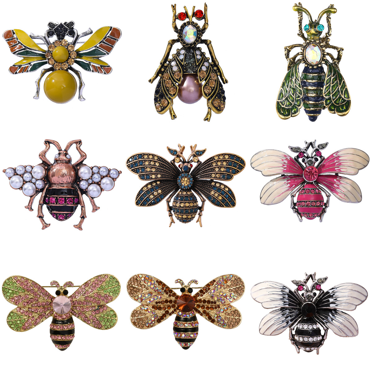 Cross-border European American Large Bee Insect For Women, High-end Fashion, Unique And Versatile Butterfly Animal_voghion.com