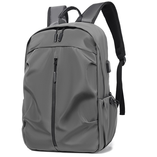 Double-shoulder bag for men, casual large-capacity backpack, outdoor double-back print logo laptop bag for travel, student, and cross-border schoolbag