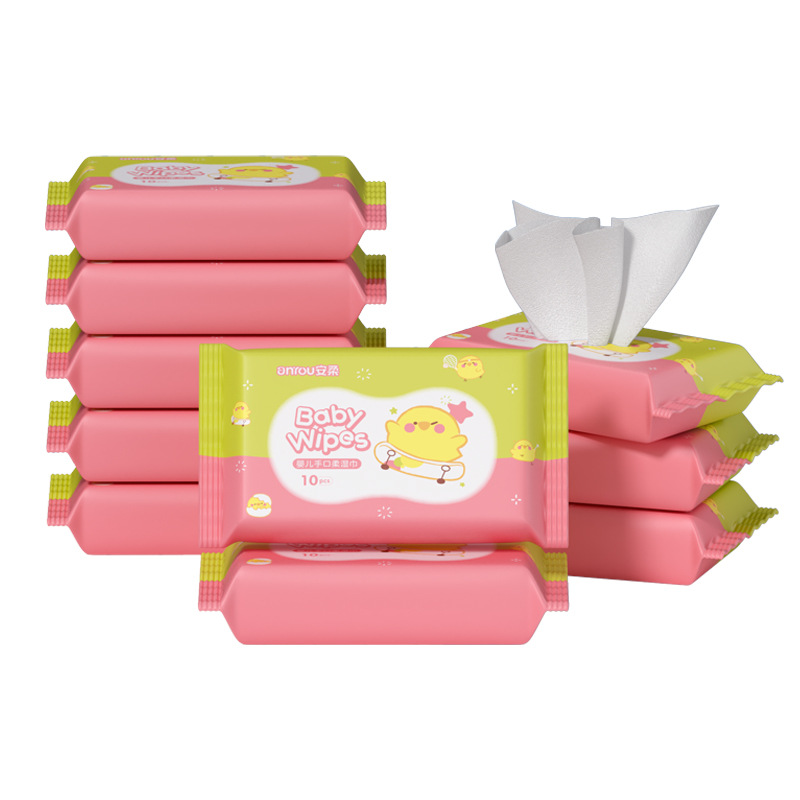 Toallitas para bebés paquete pequeño equipaje bebé recién nacido mano boca especial tejido húmedo limpie trasero tejido húmedo