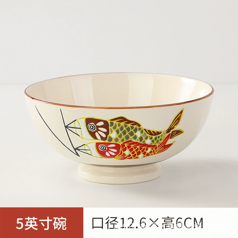 Японский ретро набор керамической посуды — чашка для супа и assorted plates