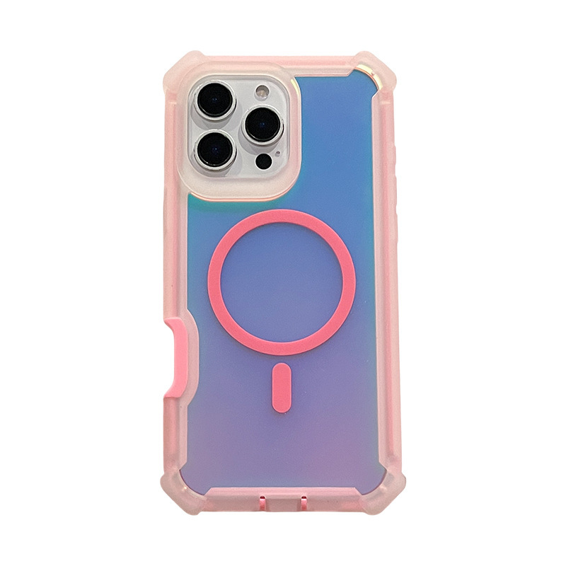 Iphone16 promax保護カバー14カメレオンメッキ磁気吸引携帯ケース四角転倒防止リンゴ15|undefined