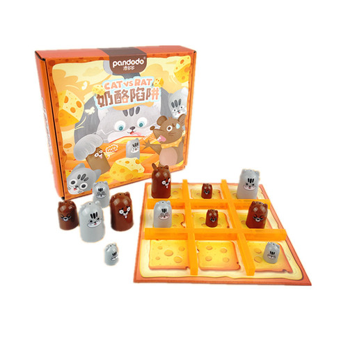 Children's Cup Stacking Tic-Tac-Toe Chess Lianliankan Strategy Tabletop Game Fun Intellectual Chess Puzzle Early Education Cheese Trap