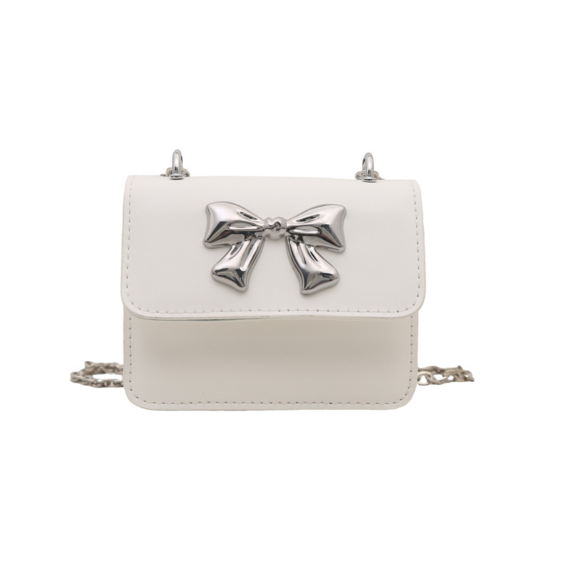 Bolsa de hombro de cadena sólida coreana de textura extranjera simple 2025 verano nuevo mini bolso cuadrado bolso de mujer