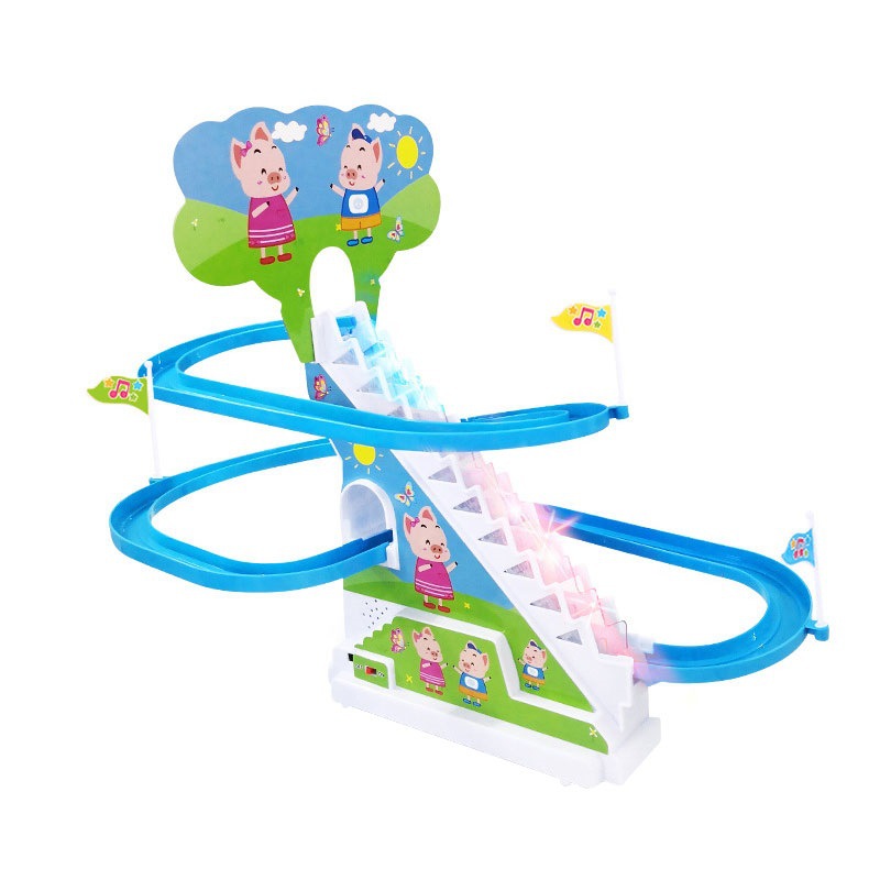 INTERNET CELEBRITY POPULAR CHILDRENS PIGGY STAIRS CLIMBING TOY GIRL BOY 4 - 5 YEARS OLD 1 - 3 YEARS OLD 6 BIRTHDAY GIFT 2 ELECTRIC