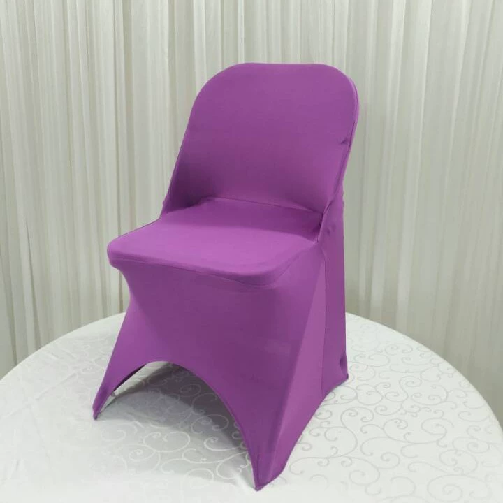 Foreign trade thickened elastic folding chair cover, hotel wedding one-piece chair cover, outdoor wedding elastic chair cover