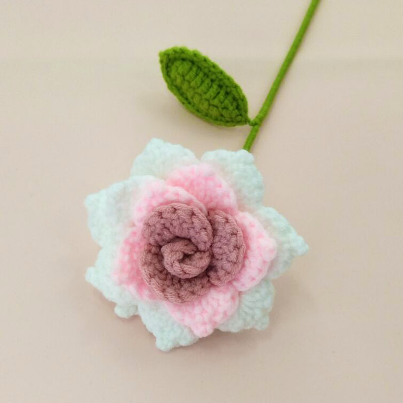 Producto terminado-Rosa puntiaguda gris degradado Rosa