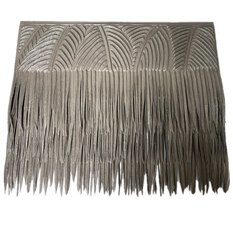 （陈旧灰）仿真棕榈叶厂家直供批发度假区亭子仿真茅草瓦防火防水