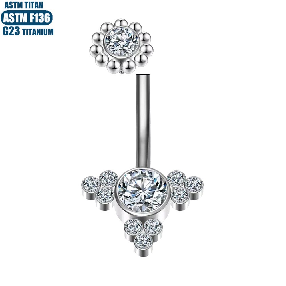 Pointed titanium steel lip stud product view