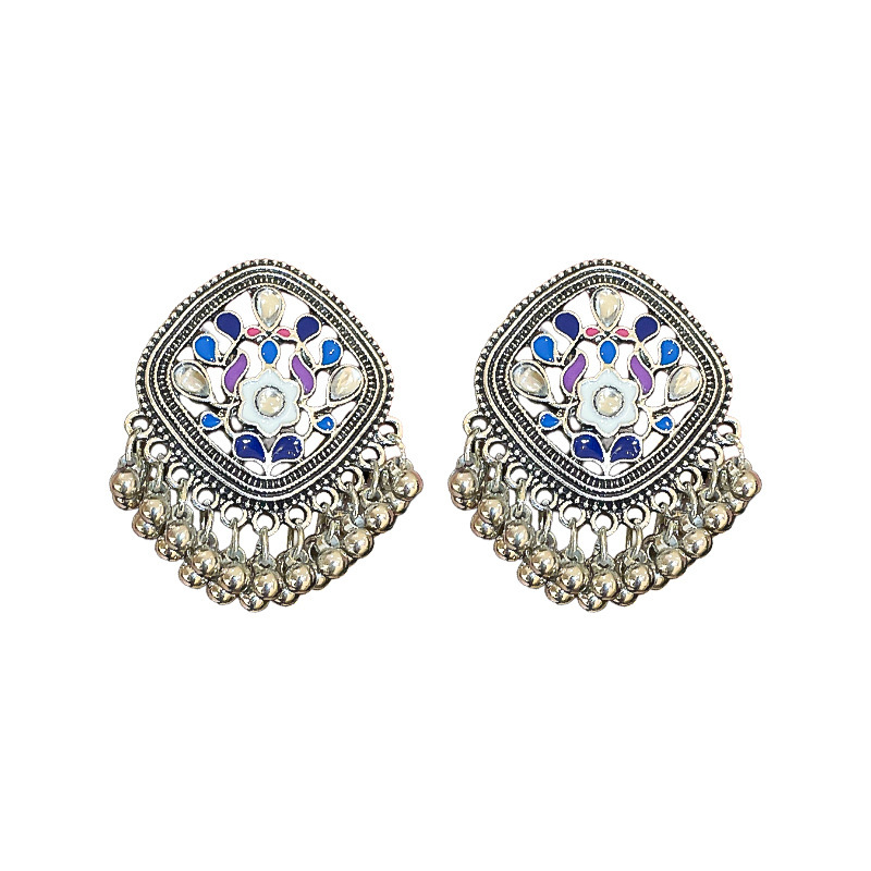 Pendientes de borla de media luna de fénix de estilo étnico Pendientes de diseño retro de nicho Pendientes de lujo ligero femenino de verano