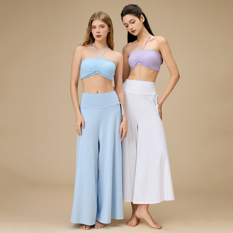 Zen Yoga Set High-Waisted Casual Pants Long Pants Wide-Leg Pants Casual Drape Slimming Fairy Vest Outerwear Top Zen Yoga Set High-Waisted Casual Pants Long Pants Wide-Leg Pants Casual Drape Slimming Fairy Vest Outerwear Top