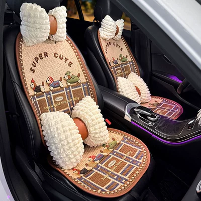 Seat cushion, seat cover, All Seasons, High-End and Cute, Breathable - three-dachshunds-five-seater-deluxe-edition