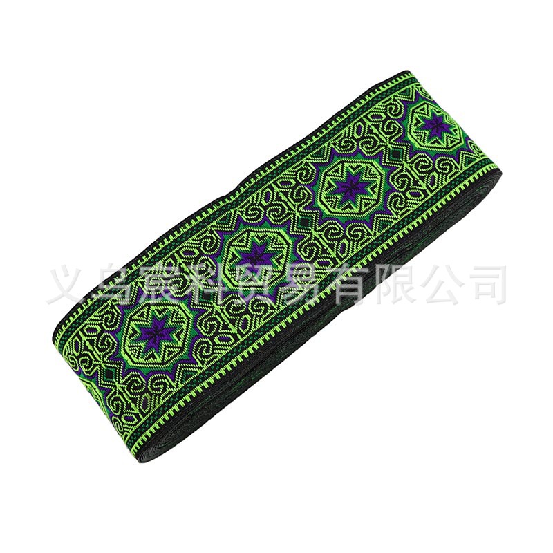 5cm gran patrón de flores de estilo étnico cinta de encaje Miao Yi accesorios de decoración de ropa cortina de tela de encaje