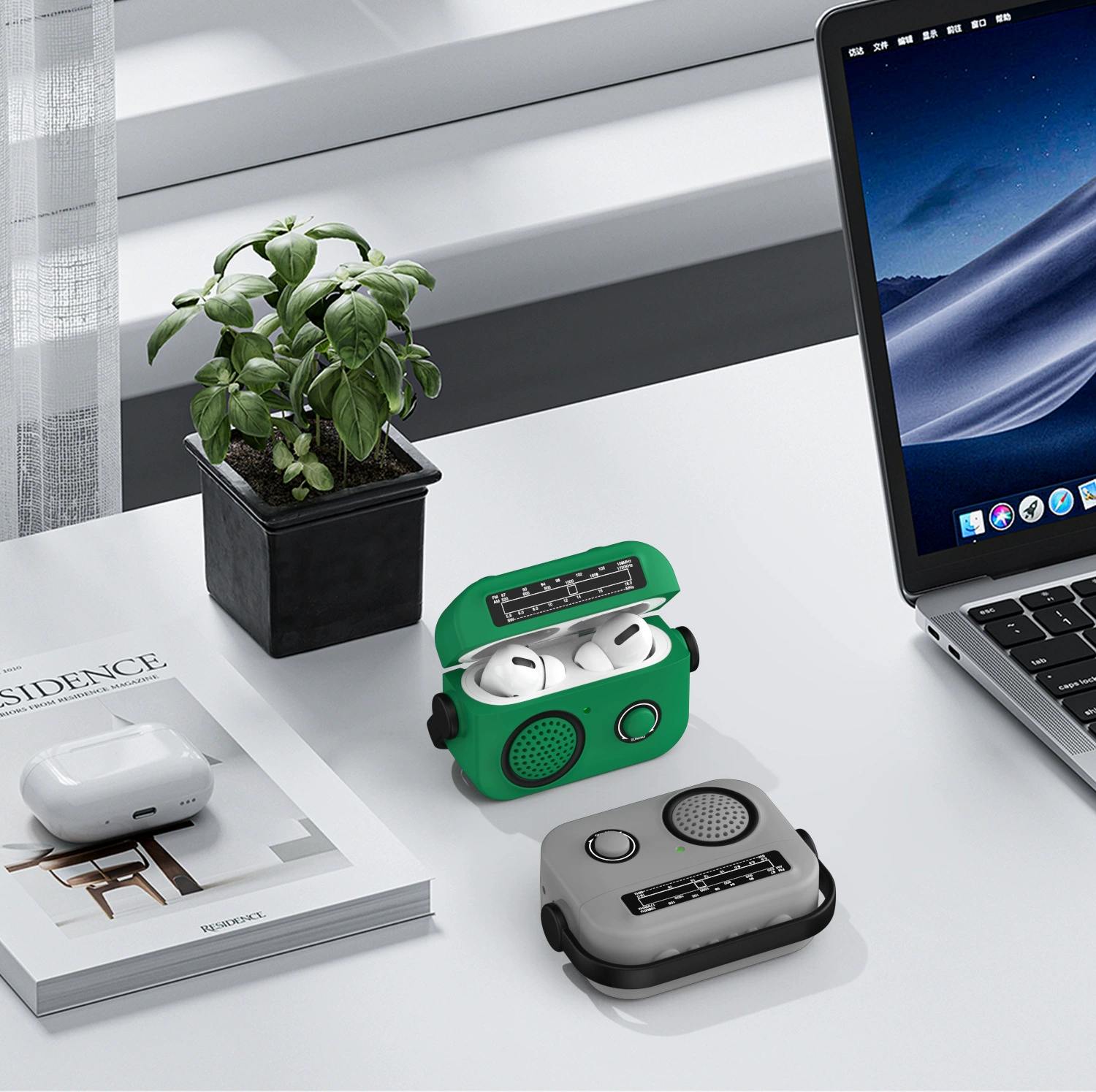 Применимо для airpods4 Apple Bluetooth наушники креативный ретро силиконовый раскладушка pro2 защитный чехол мягкий клей новый