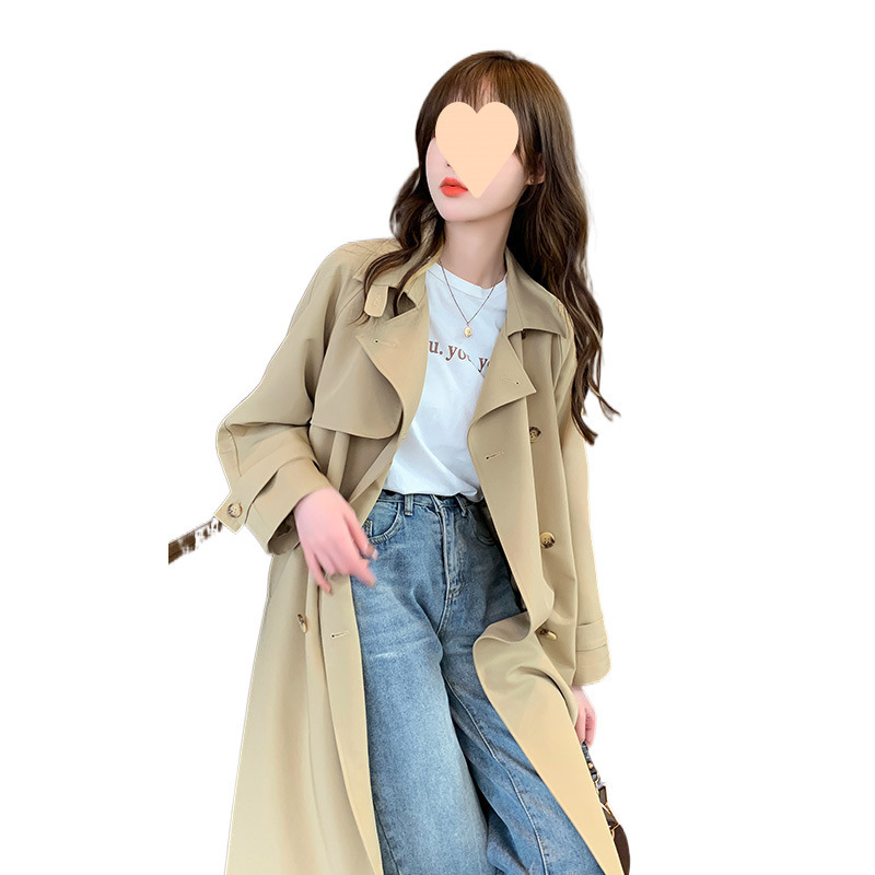 风衣外套女式早春秋季2025韩版新款小个子中长款过膝洋气宽松大衣|undefined