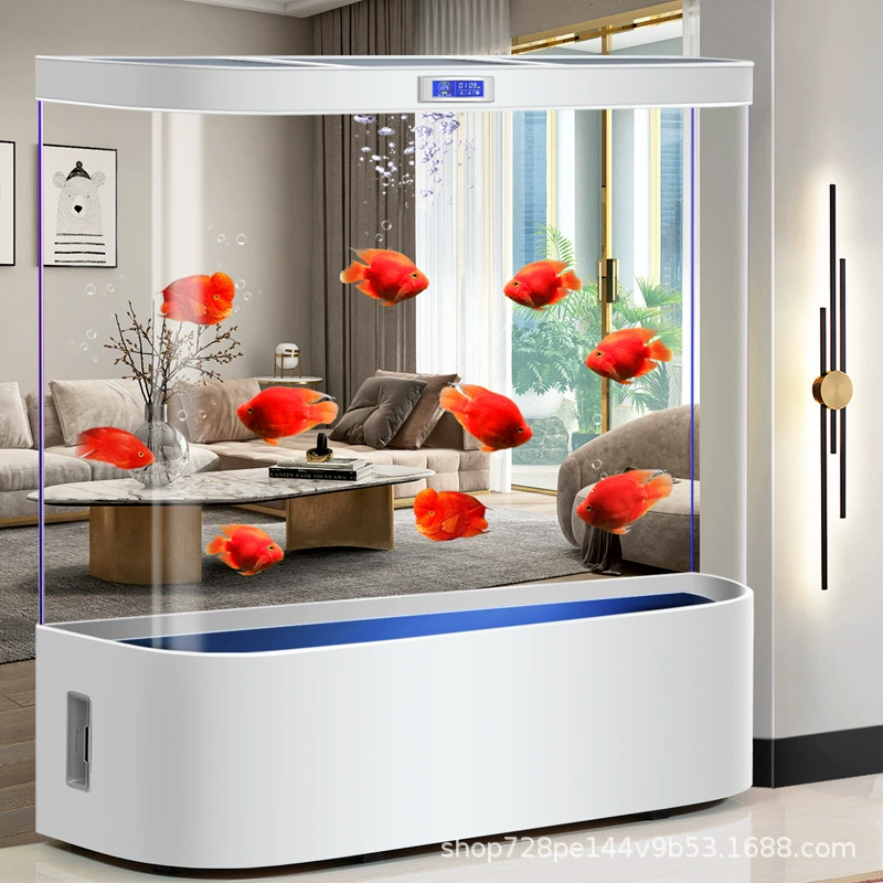 Автоматический циркуляционный напольный аквариум с фильтром, модель 2025 года, для больших и средних гостиных, не требующий замены воды.