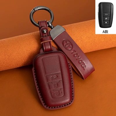 Dragon Highlander Rav4 Rongfang — Car key bag - type-a-burgundy-leather-rope