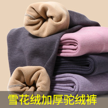 冬季加厚打底裤德暖绒秋裤男士加绒保暖裤女护膝驼绒棉裤女款高弹