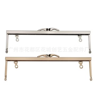 Spot 24CM Lapel Glossy Screw Hole Fishtail Head Dog Boy Head Gold Wallet Clip Gold Hand Pressure Hole with Screw