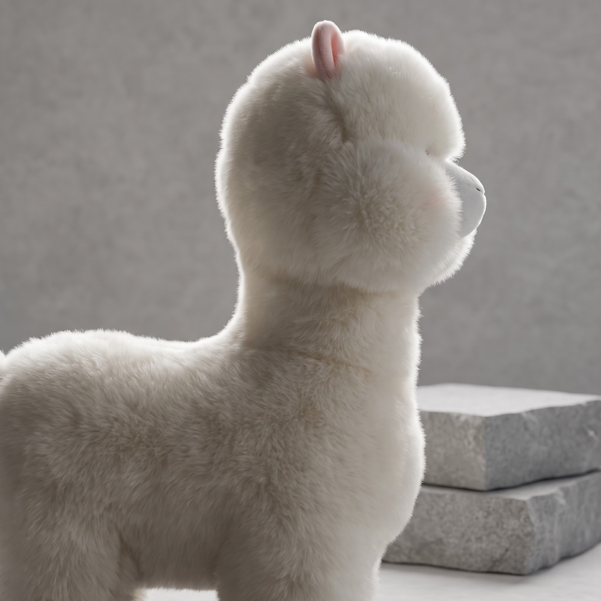 Cute white alpaca plush toy pillow, children's gift, healing toy for girls