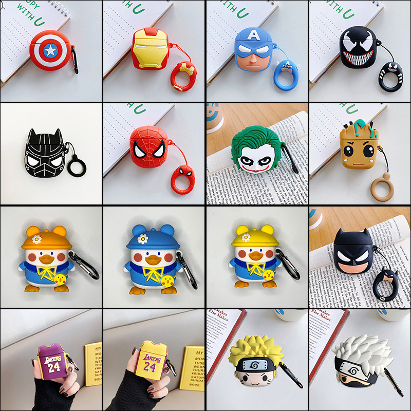Airpods Second Generation Wireless Silicone Bluetooth Earphone Protective Cover Suitable For Apple 2 Generation Creative Cartoon Cute Box Shell