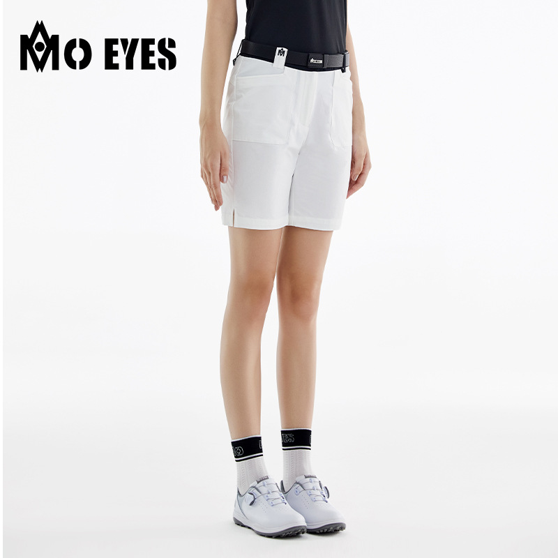 Quần short golf nữ Moeyes Magic Eye thoáng khí, có lót, dễ phối đồ — M23KUZ006-Quần short đen, M23KUZ006-Quần short trắng