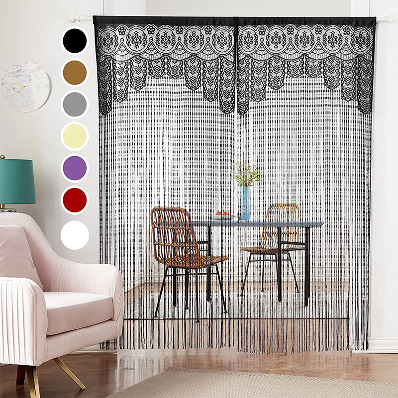 Dimai Curtain Factory Direct Sales Decorative Door Curtains European and American Cross-Border Partition Curtains Tassel Line Curtains Jacquard Curtains Dimai Curtain Factory Direct Sales Decorative Door Curtains European and American Cross-Border Partition Curtains Tassel Line Curtains Jacquard Curtains