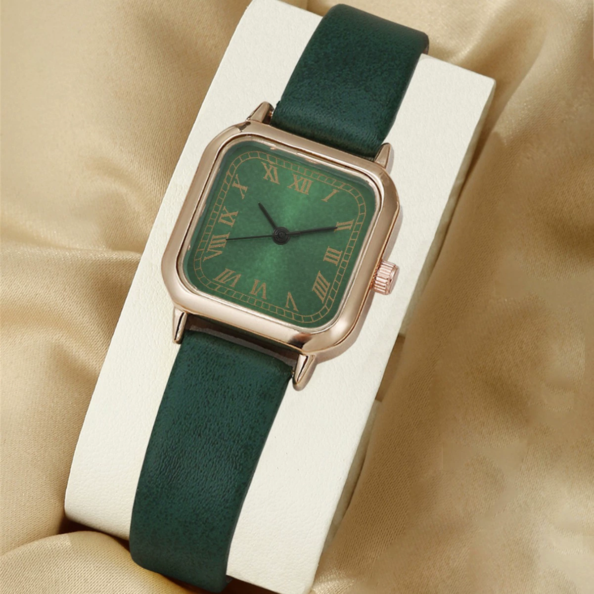 Universal square dial, watch, necklace and earrings, ring, set