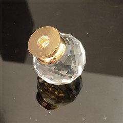 Custom-made K9 artificial crystal glass handle for processing, gold-colored zinc alloy base, drawer cabinet door crystal handle