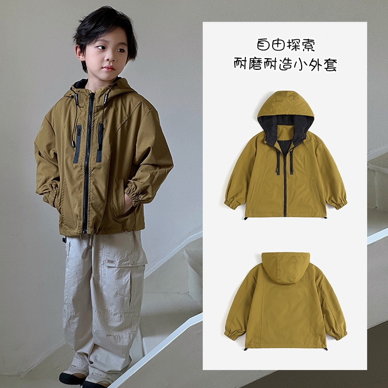 Ropa de niños chaqueta de asalto para niños chaqueta de primavera y otoño 2024 nueva chaqueta de niños para niños y niñas al aire libre