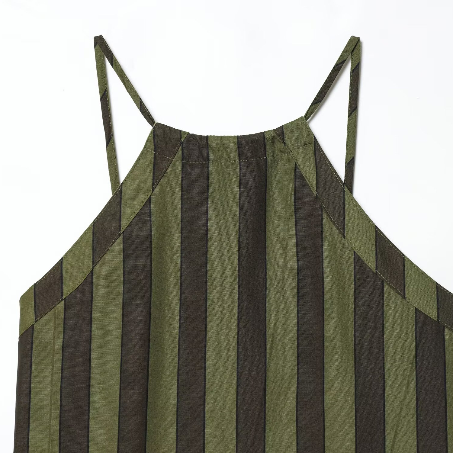 Striped Sleeveless Top & Pants Set, Women's Asymmetrical Crop Top With Matching High-Waisted Trousers, Two-Piece Outfit_ecoleips.com