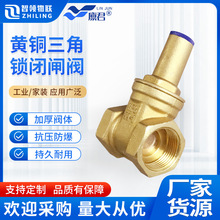 黄铜三角锁闭闸阀 水务表前锁闭阀DN20加密防盗闸阀厂家密封