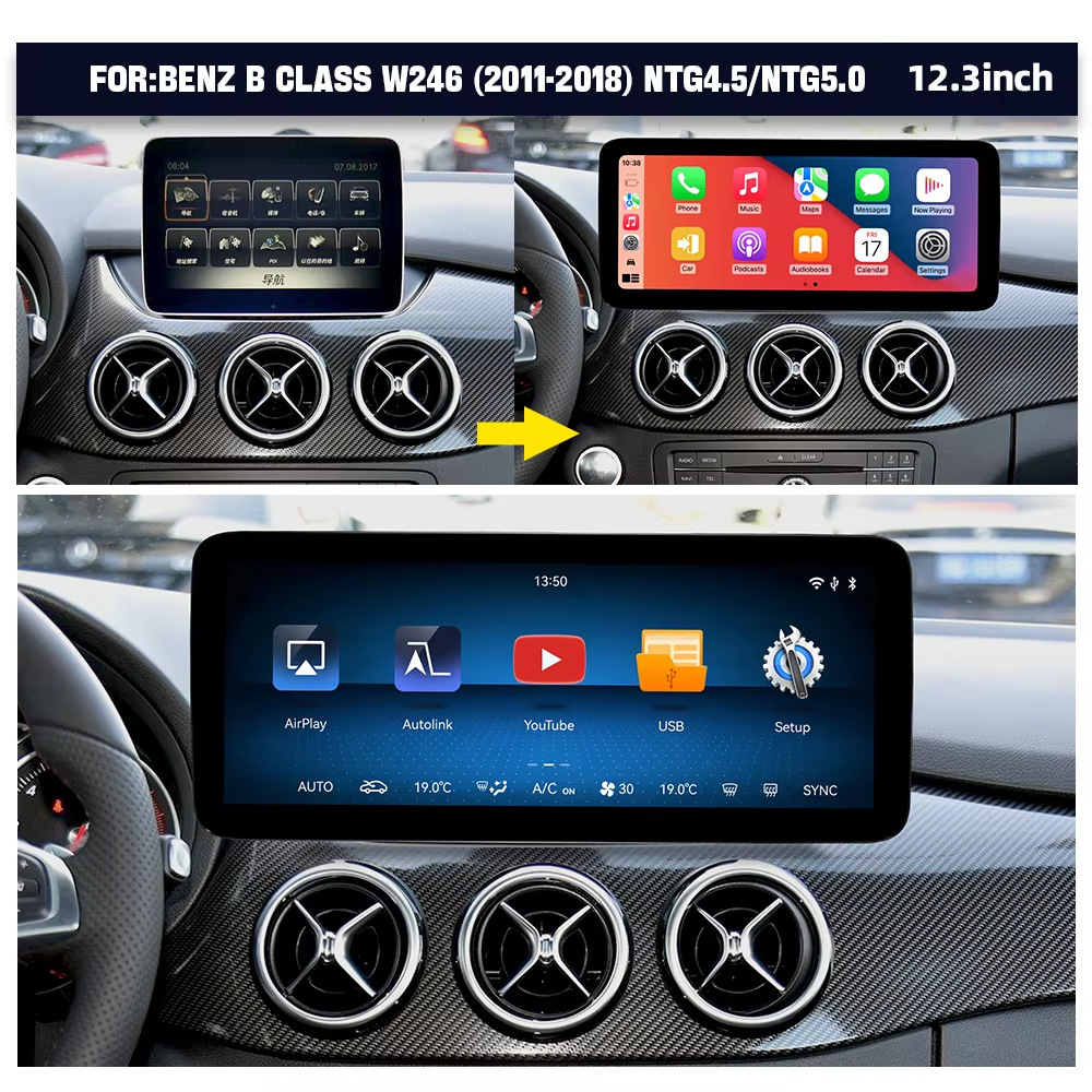 Suitable for Mercedes-Benz B GLA W246 2012-2018 NTG4.5 NTG5.0 in-car central control large screen all-in-one machine