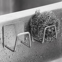 批发不锈钢海绵架免打孔水槽海绵沥水架钢丝球抹布海绵置物架