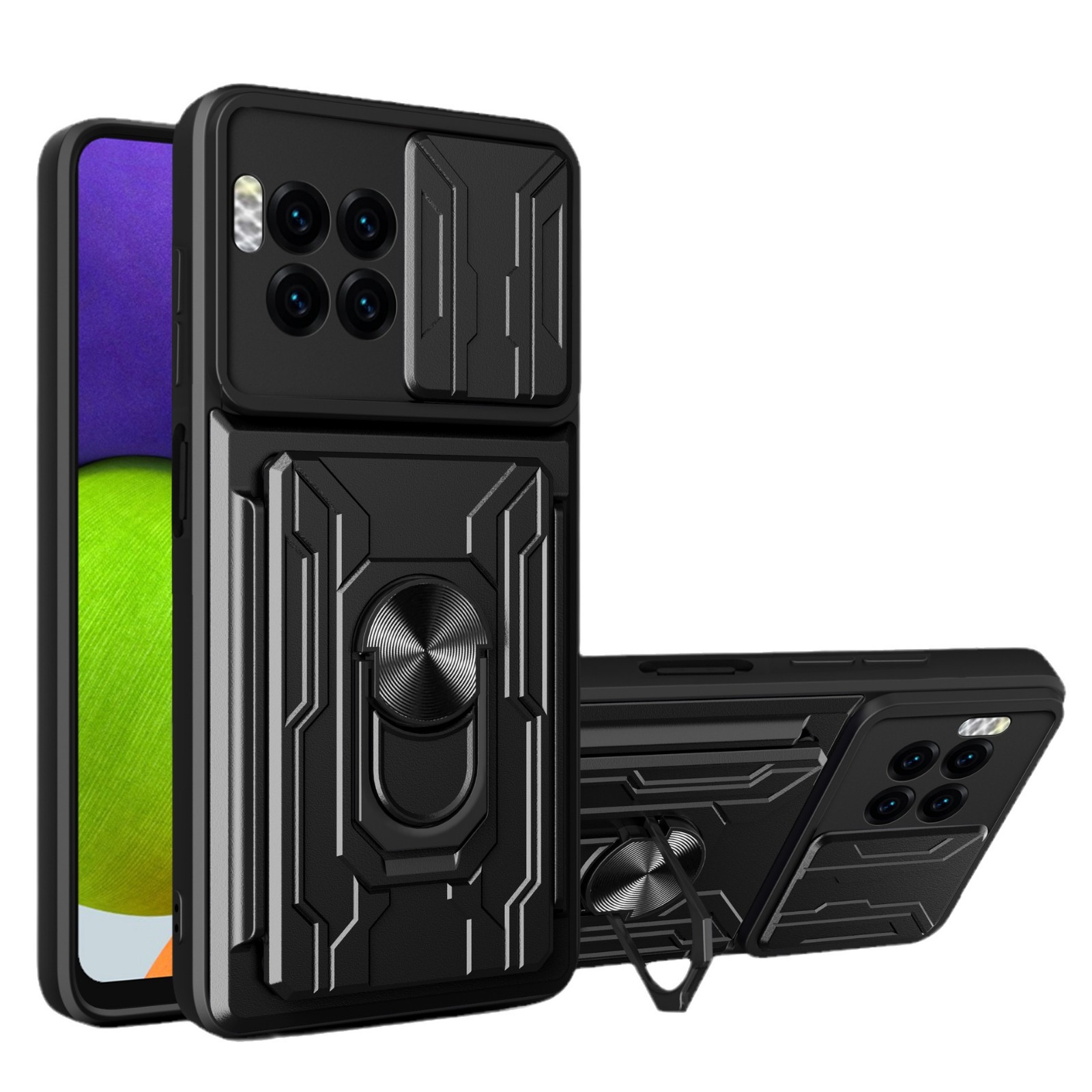 REVVL7PRO bolsas de tarjetas de ventana empujadas con caja de teléfono móvil de uñas afiladas, productos de comercio electrónico de alta resistencia TPU + PC integrados