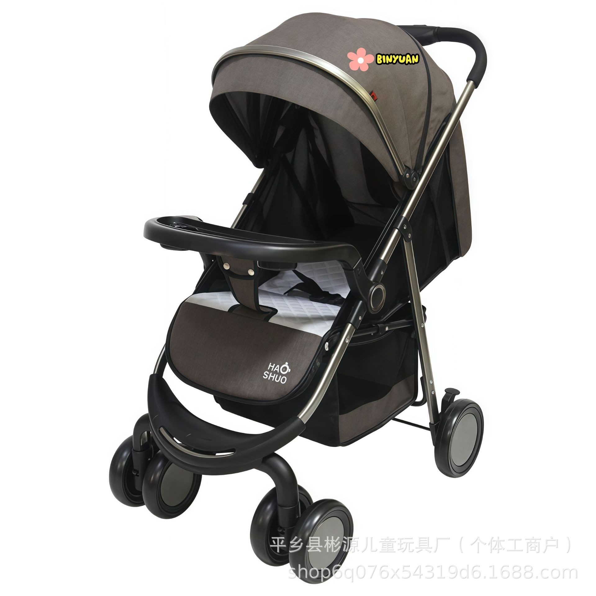 Fábrica recta al por mayor de tamaño medio cochecito de bolsillo cochecito ligero bebé fácil de sentarse y acostarse una pieza plegable