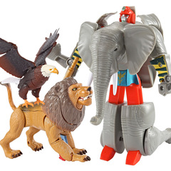 Kaierle Robot Fighter Lion Elephant White Tiger Eagle Panda Animal Pioneer Educational Transformation Toy Robot