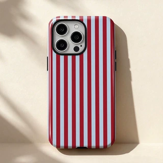 菲林二合一紫色条纹iPhone17/16promax/15/14保护苹果13/12简约壳
