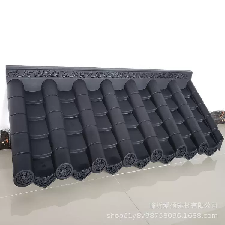 供应树脂瓦片屋顶仿古屋檐门头装饰瓦塑料瓦合成树脂仿古瓦片