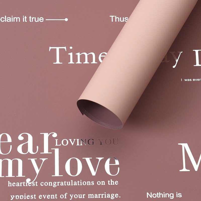 Huaxi Armani Inglés papel de embalaje de flores de aluminio de plata papel de ramo de flores hecha a mano DIY florista floral comercio exterior al por mayor