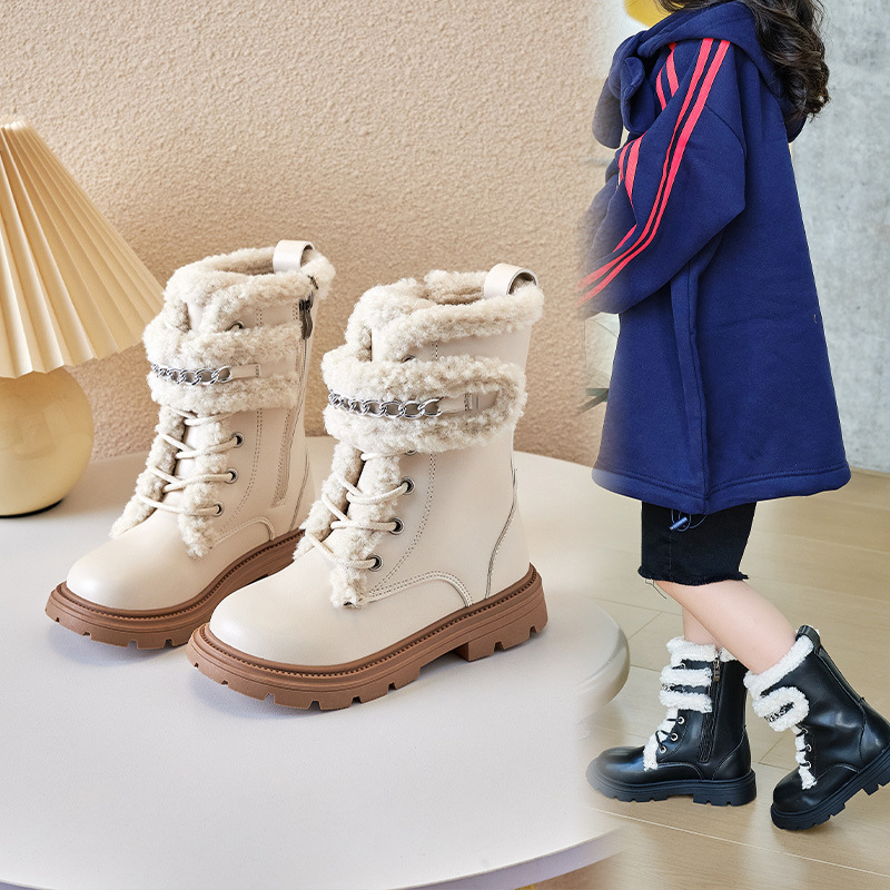 Kids' shoes Children's cotton shoes autumn and winter children's shoes girls Martin boots boys non slip girls baby boots soft bottom short boots_voghion.com