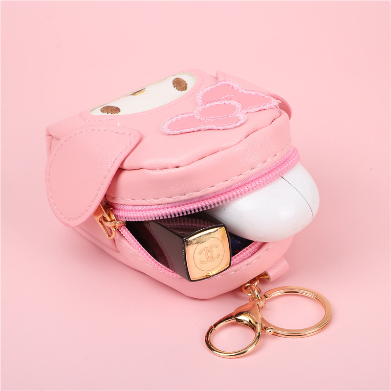 Coreano ins chica corazón de dibujos animados bolso de cambio Kuro mini bolso tipo bolsa de monedas auriculares bolsa de llaves