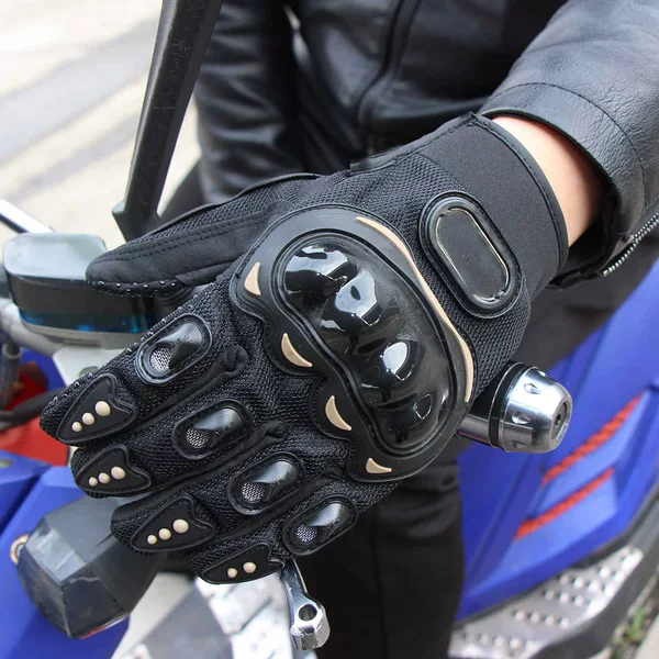 Motorcycle All-Season Touch Screen Gloves, Anti-Fall, Anti-Collision, Wear-Resistant, Anti-Slip, for Riding Off-Road, Mountain Bikes, and Road Bikes, Full-Finger