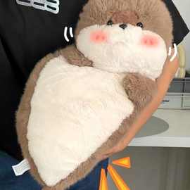 可爱海豹毛绒玩具公仔床上陪睡娃娃抱枕睡觉玩偶生日礼物送男女生